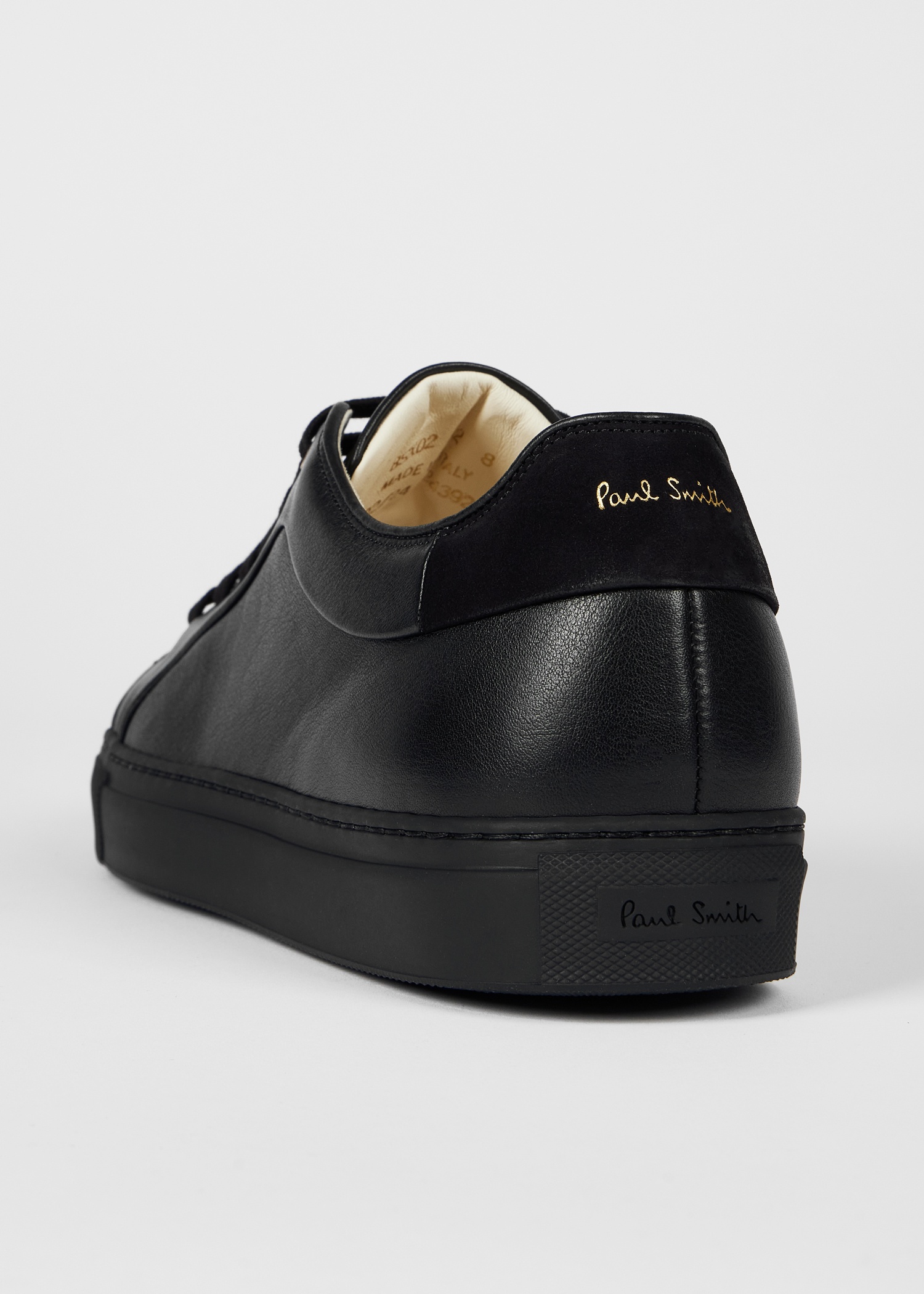 Black Leather 'Basso' Trainers - 5