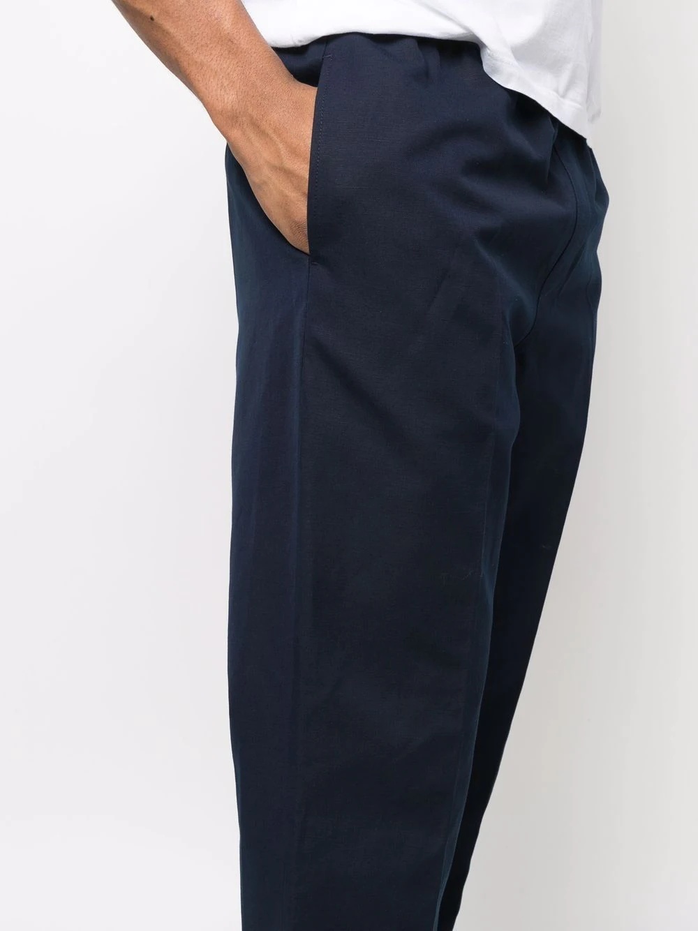 elasticated straight-leg trousers - 5