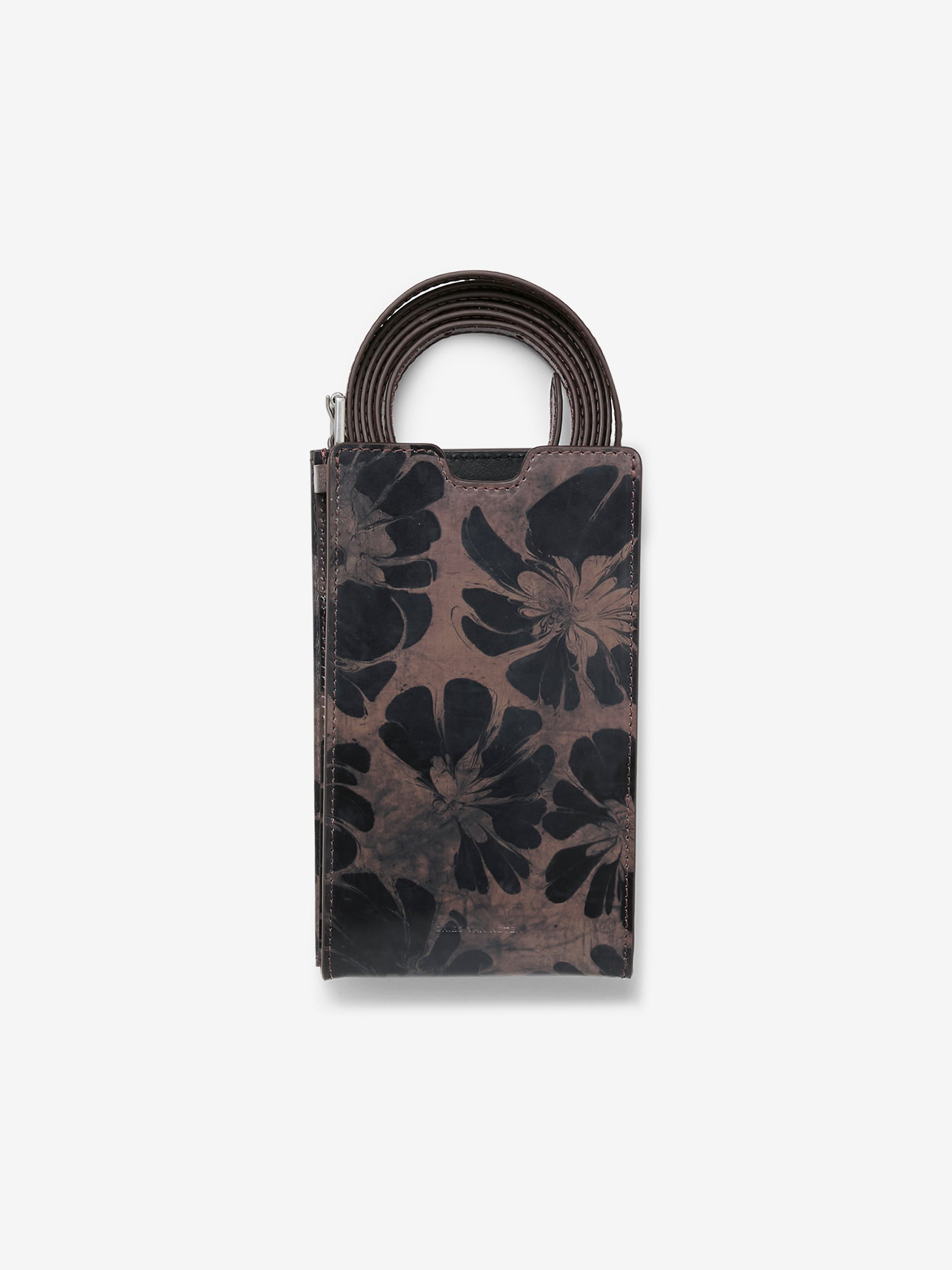 FLOWER PRINTED POUCH (RUST) - 1