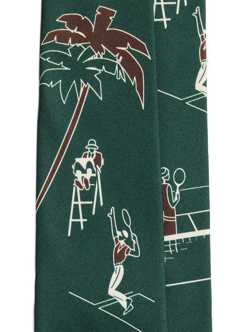 Deco Tennis Scenic-print tie - 4