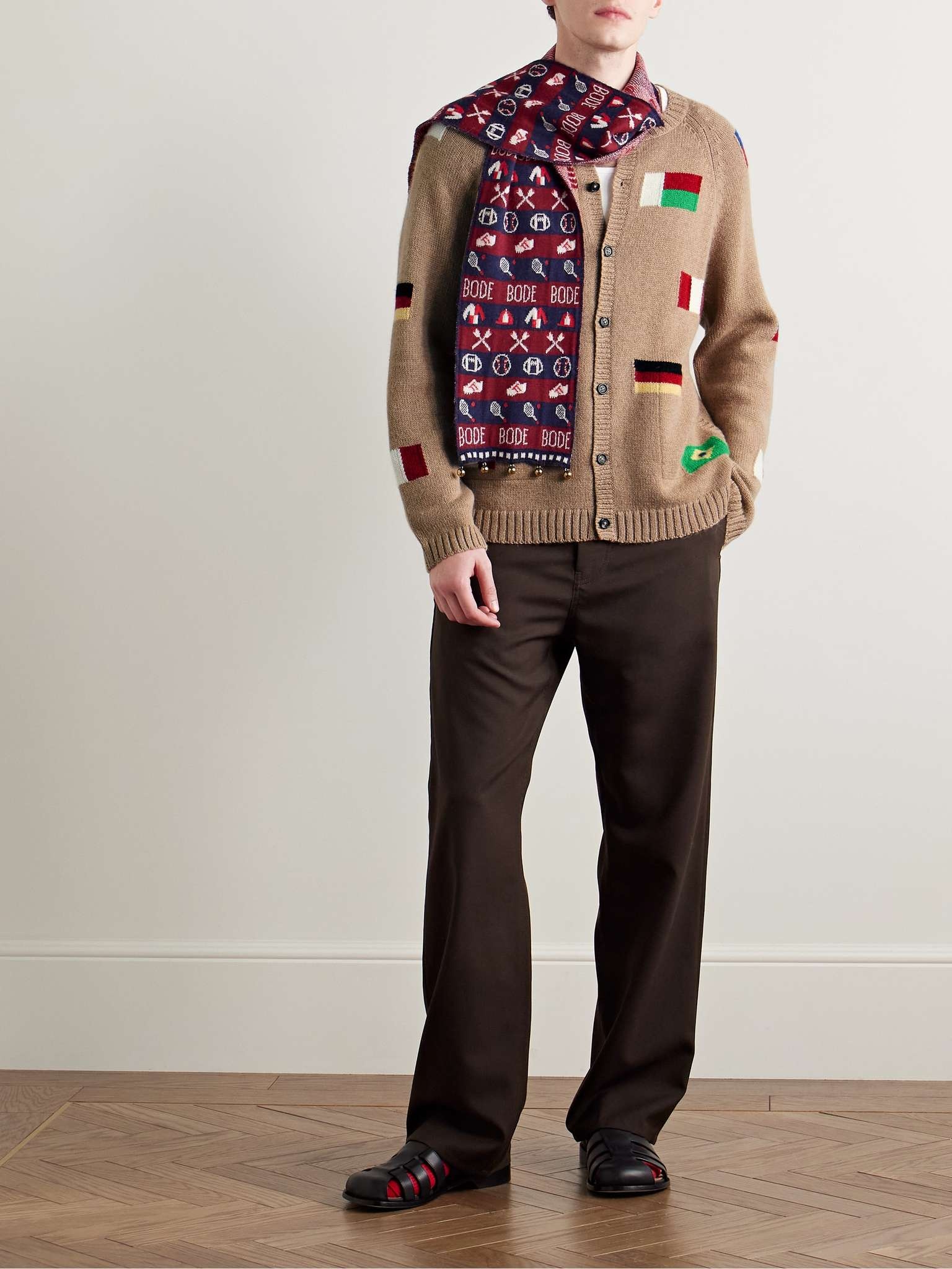 Round-the-World Intarsia Alpaca and Merino Wool-Blend Cardigan - 2