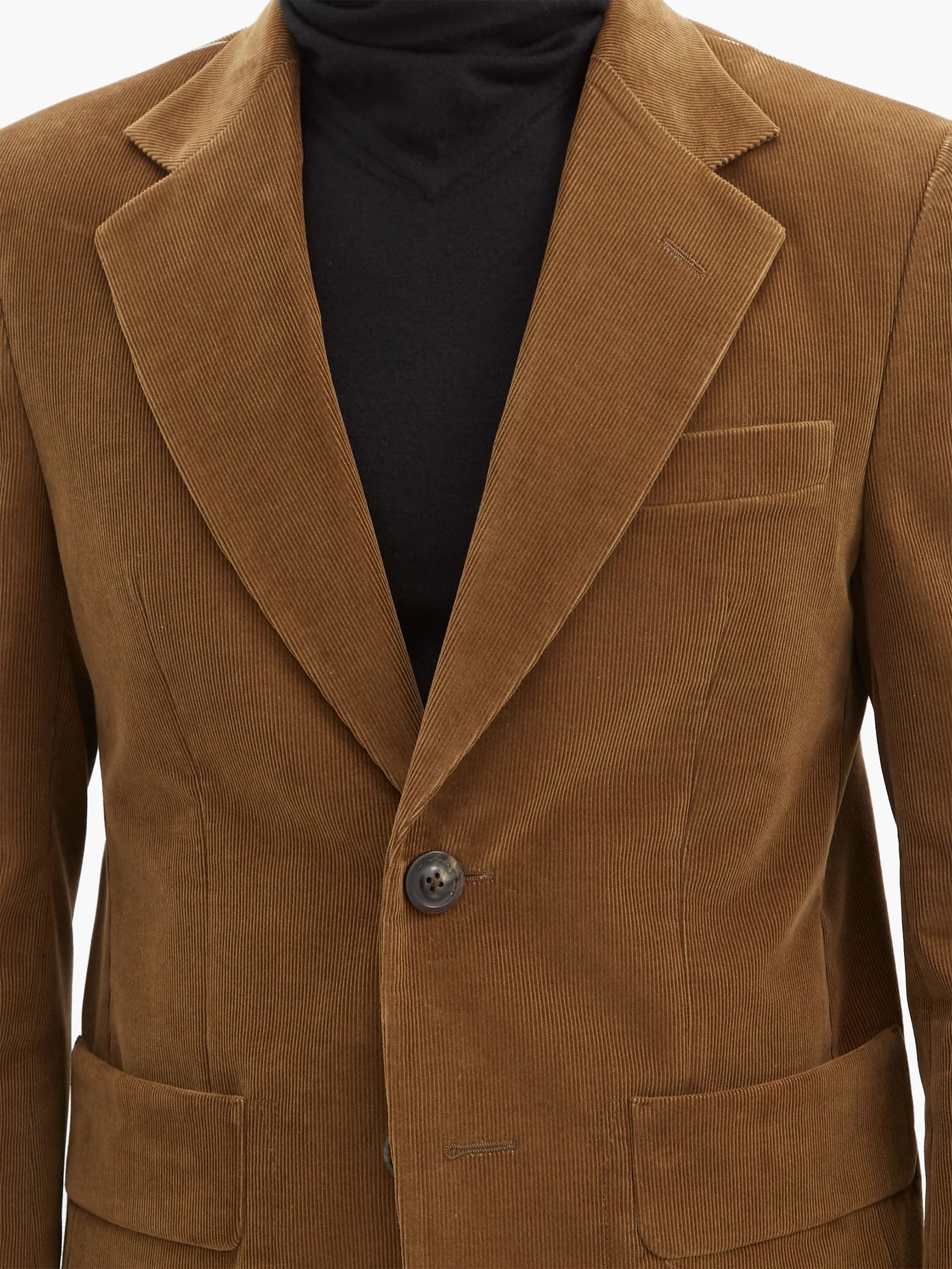 Cotton-corduroy single-breasted suit - 3