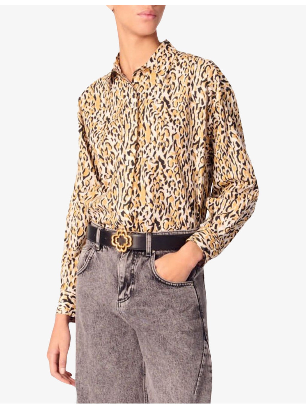 Leopard-Print Long-Sleeved Cotton Shirt - 3