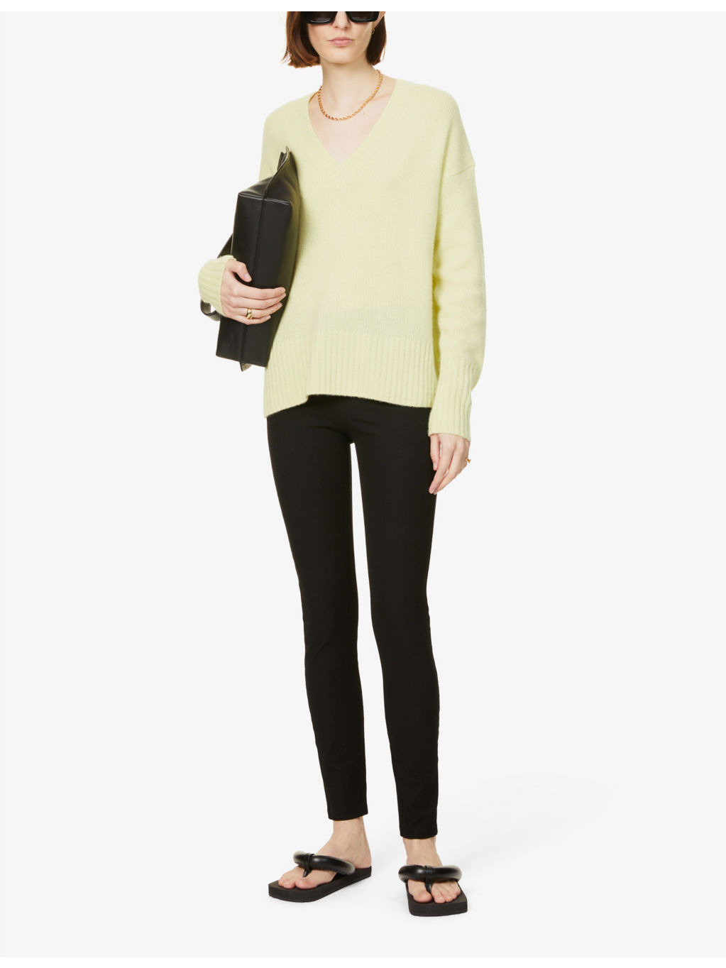 Gabardine mid-rise stretch-woven leggings - 2