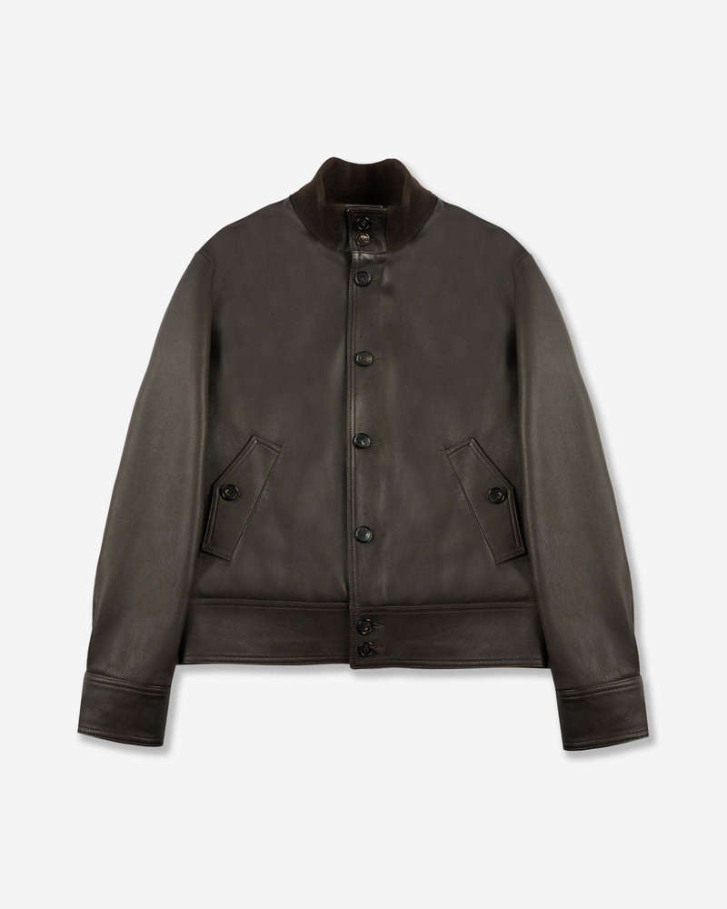 Regular fit leather jacket 1