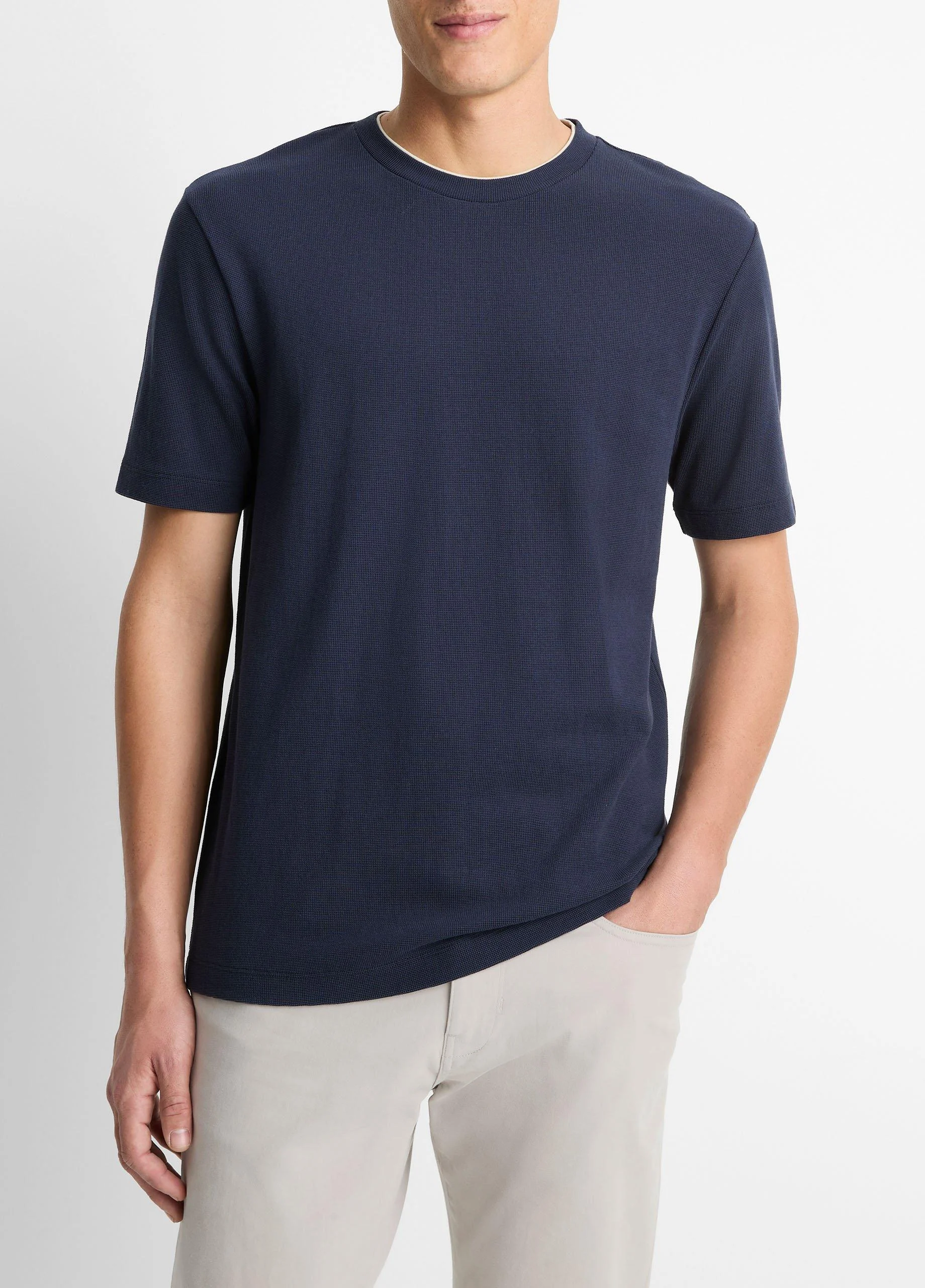 Double-Neck Pima Cotton T-Shirt - 1