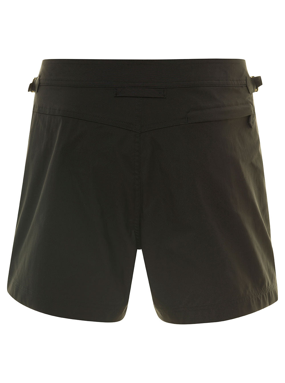 Tom Ford Men Black Swimsuit With Buckle On The Front In Tech Fabric Man - 2