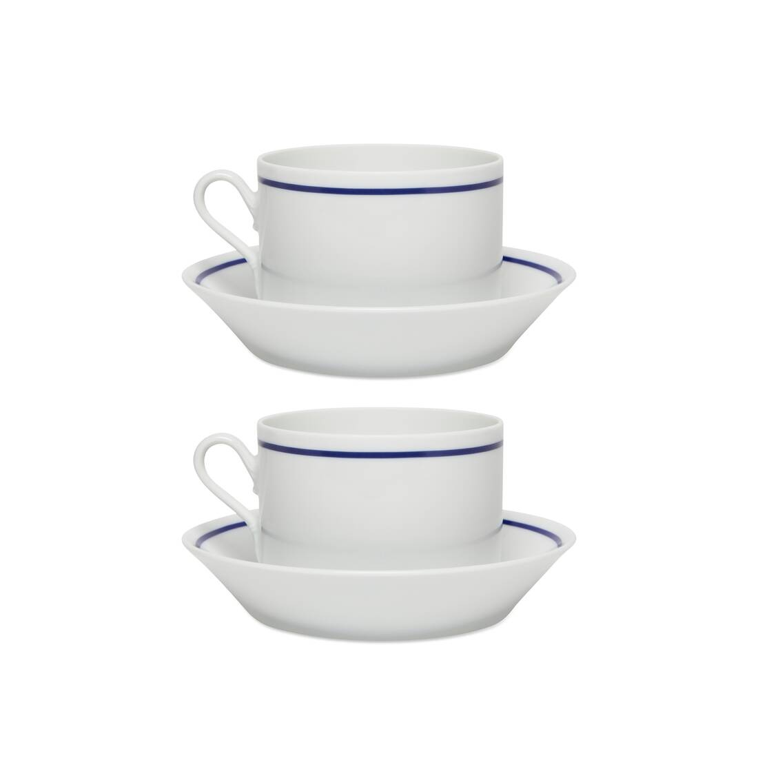 Tea Cup With Plate  in White - 2