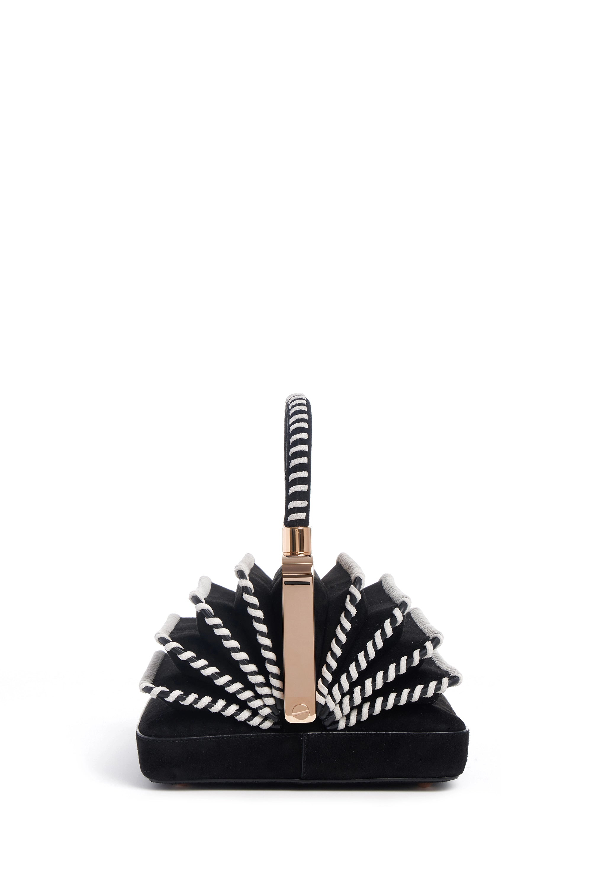 Whipstitch Diana Bag in Black Suede - 3