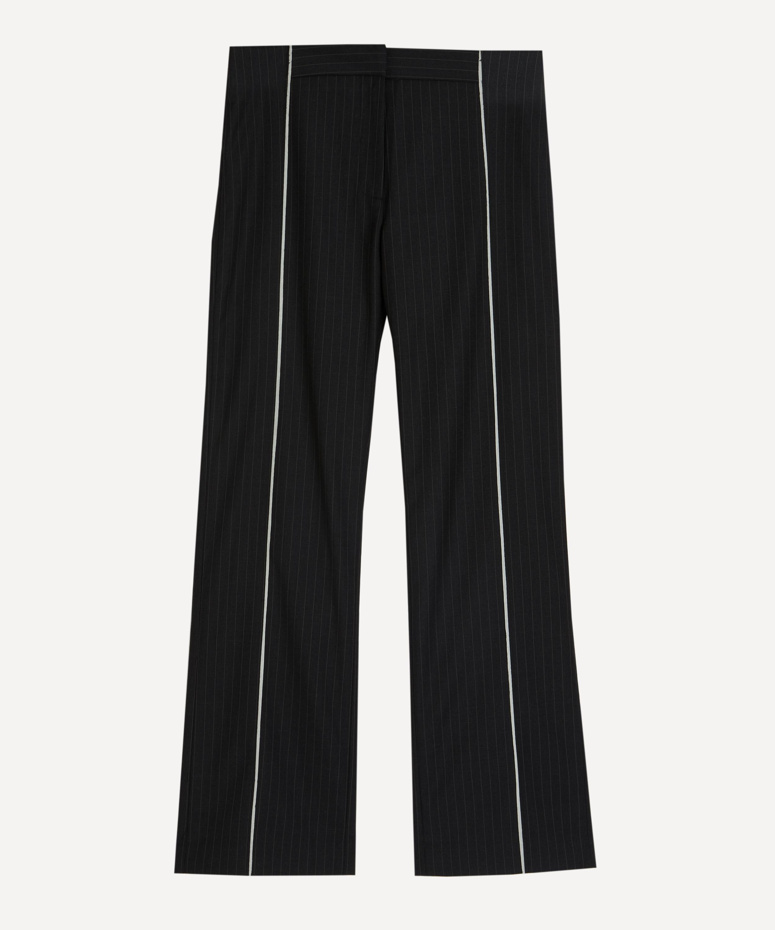 Deconstructed Pinstripe Trousers - 1