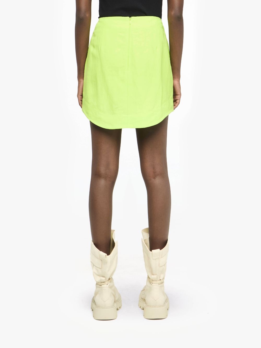 CURVED HEM MINI SKIRT - 3