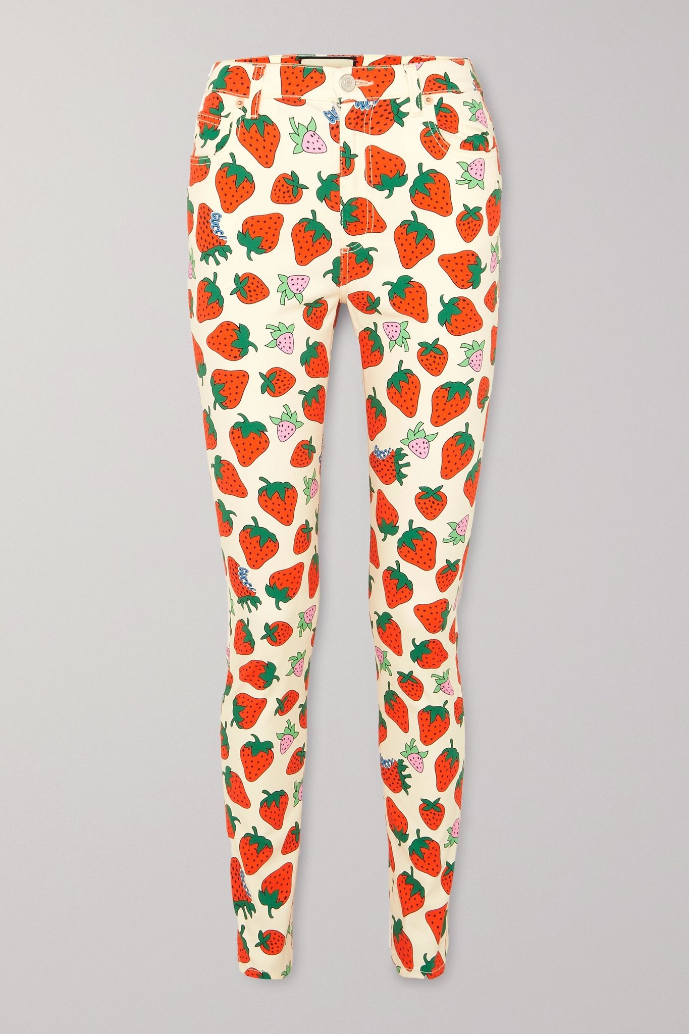 Printed high-rise skinny jeans - 1