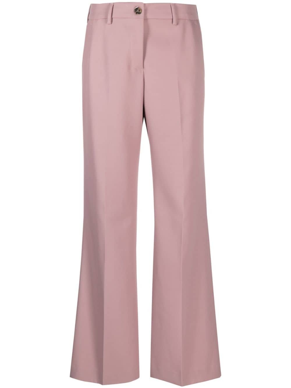 pressed-crease straight-leg trousers - 1