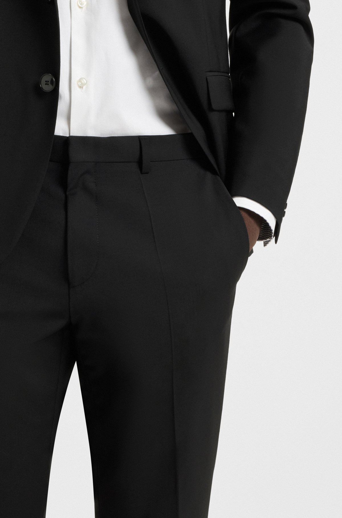 EXTRA-SLIM-FIT TROUSERS IN SUPER-FLEX FABRIC - 5