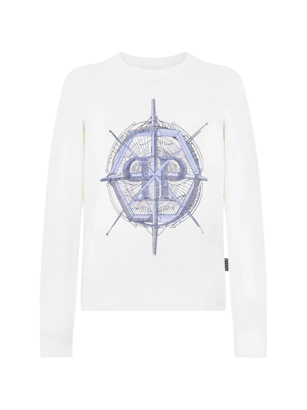 crew-neck wind rose sweater - 1