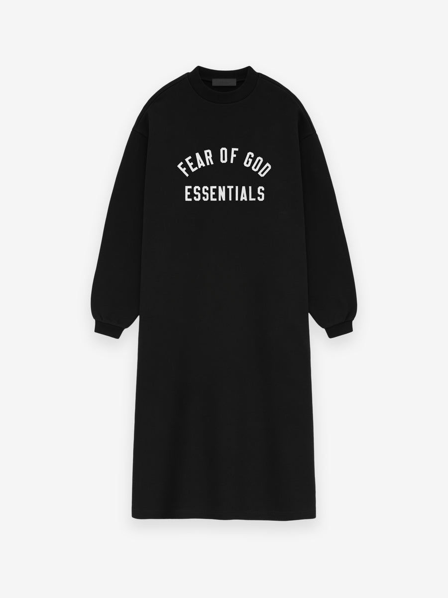 Women's Fleece Crewneck Dress - 1