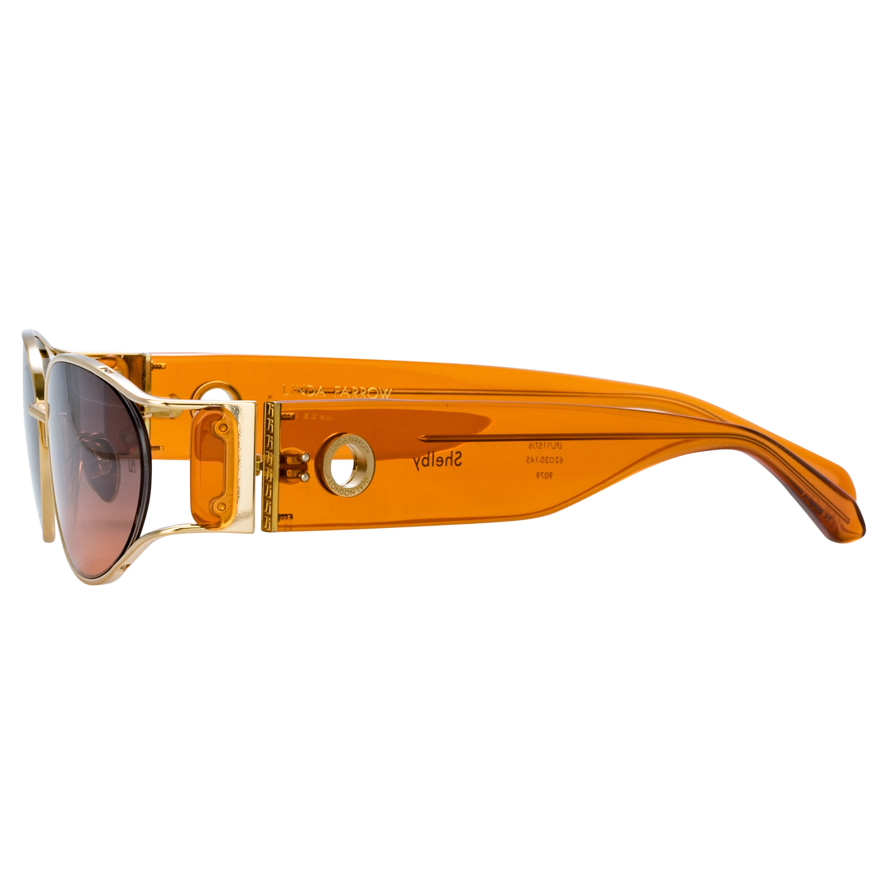 SHELBY CAT EYE SUNGLASSES IN LIGHT GOLD AND DUSK - 4