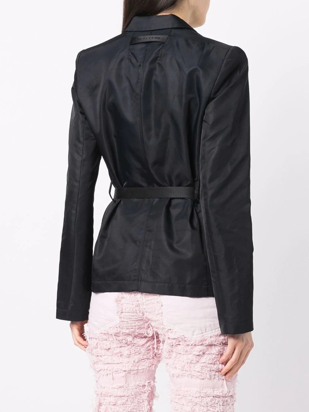 belted single-breasted blazer - 4