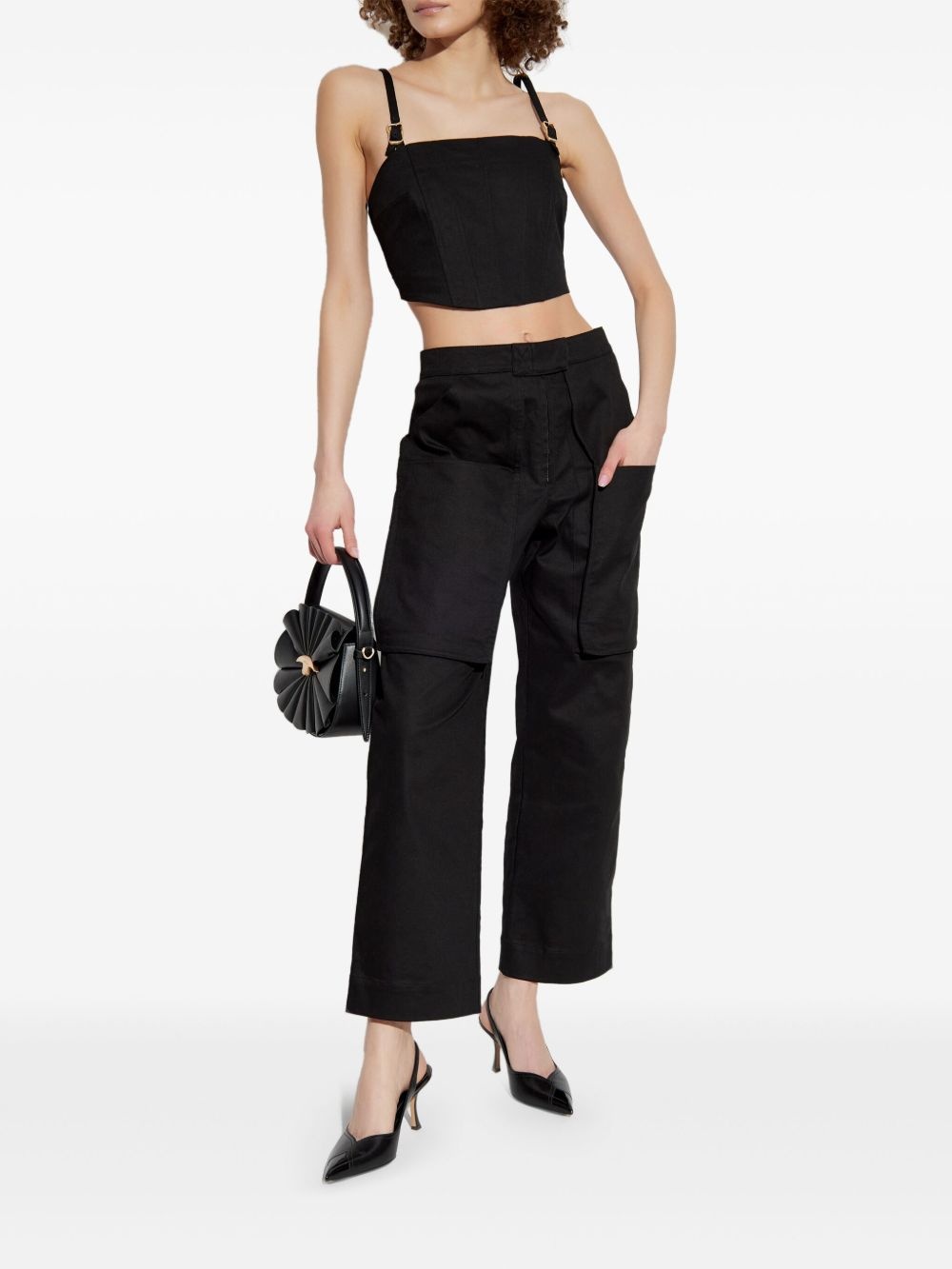 square-neck crop top - 2