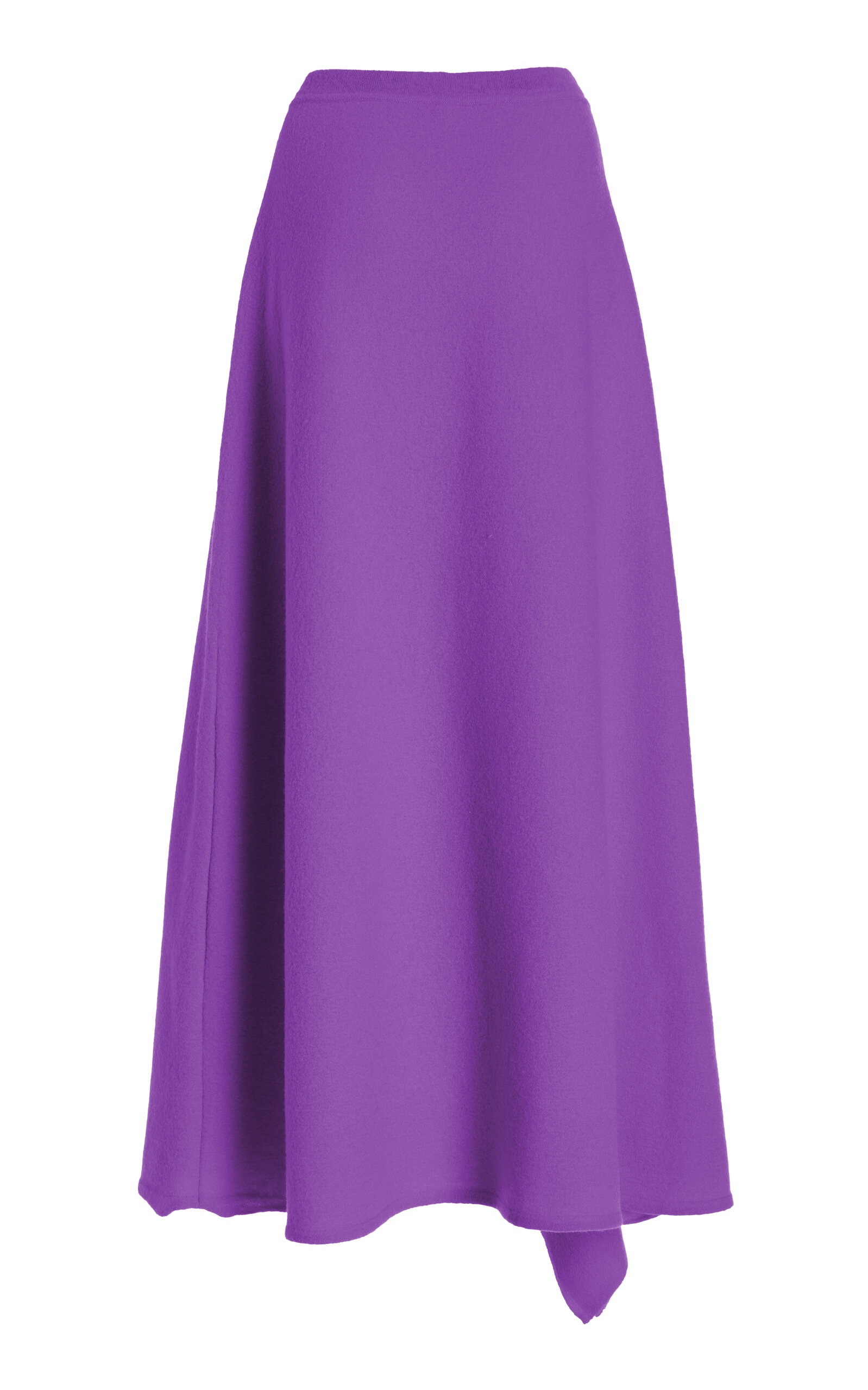 Mireya Ruffled Merino Wool Maxi Skirt purple - 3