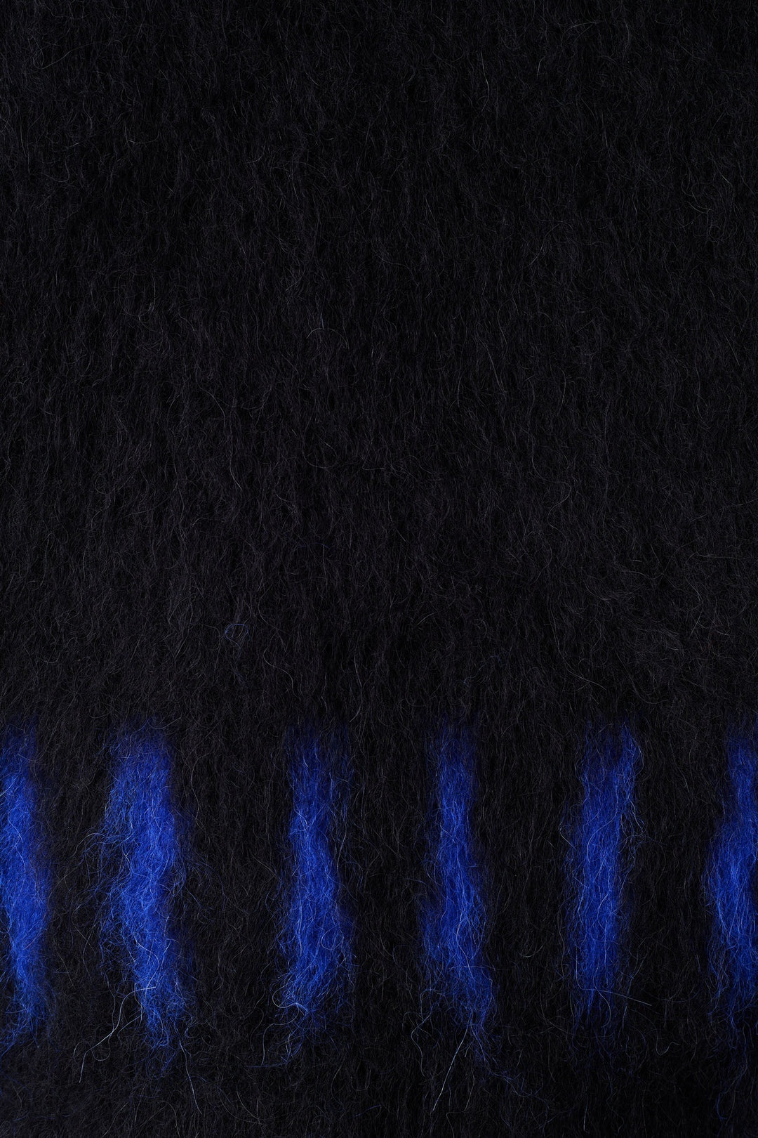 HAIRY KNIT ROUND NECK SWEATER / dark navy - 7