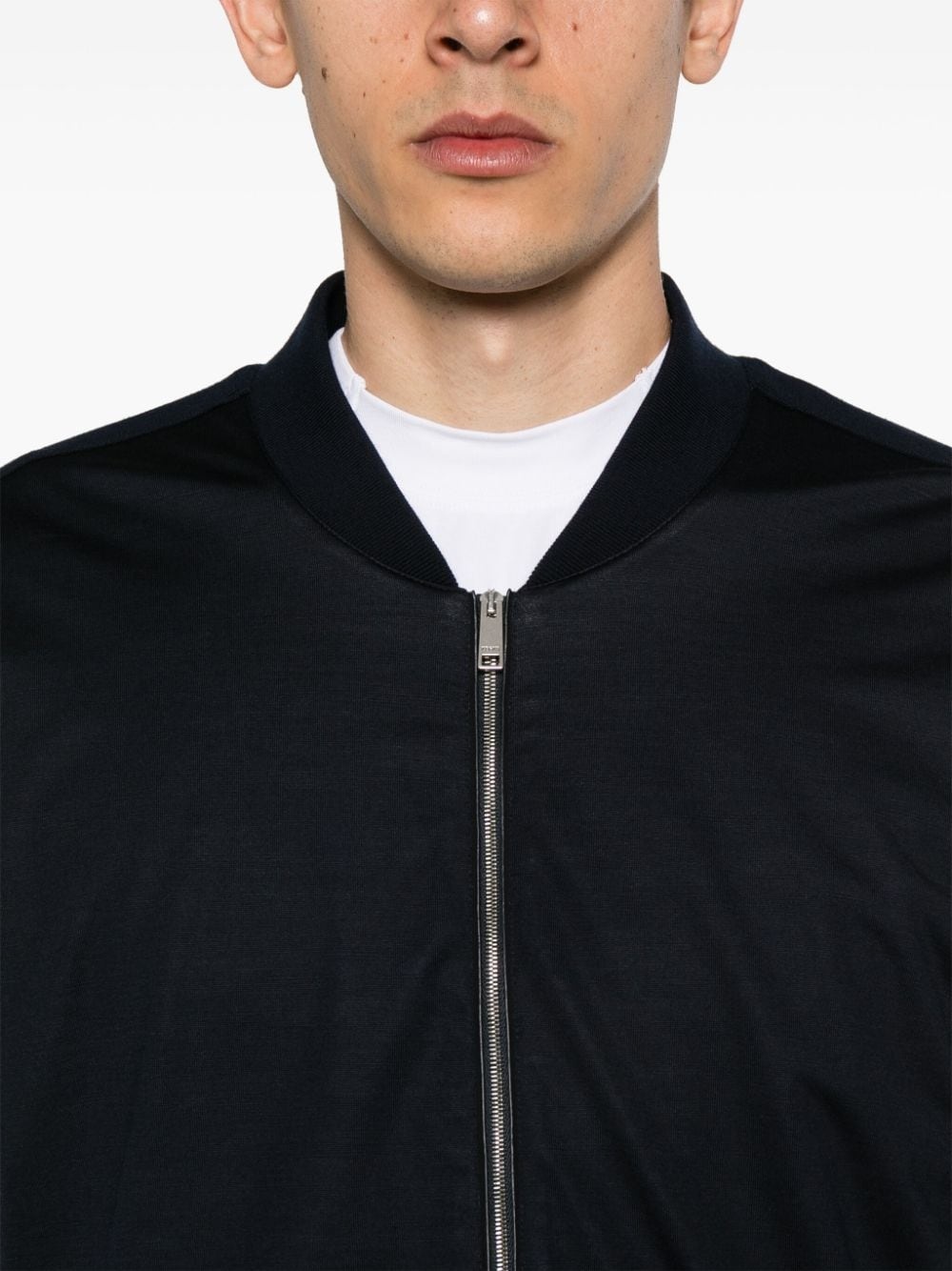 wool zip-up cardigan - 5