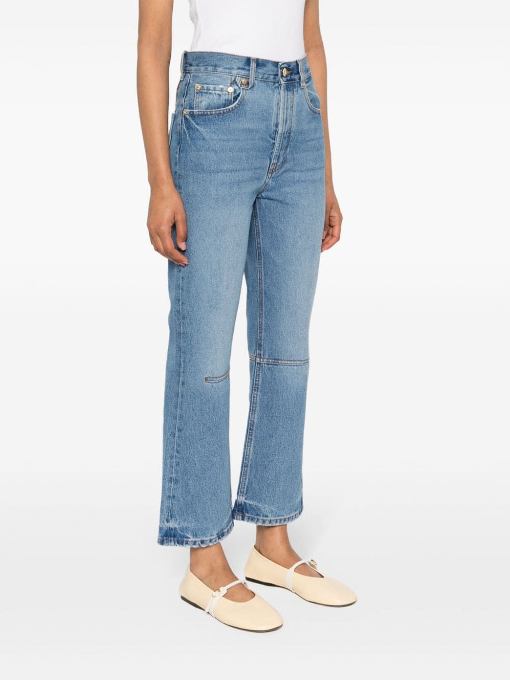 Le de-NÃ®mes high-waist cropped jeans - 3