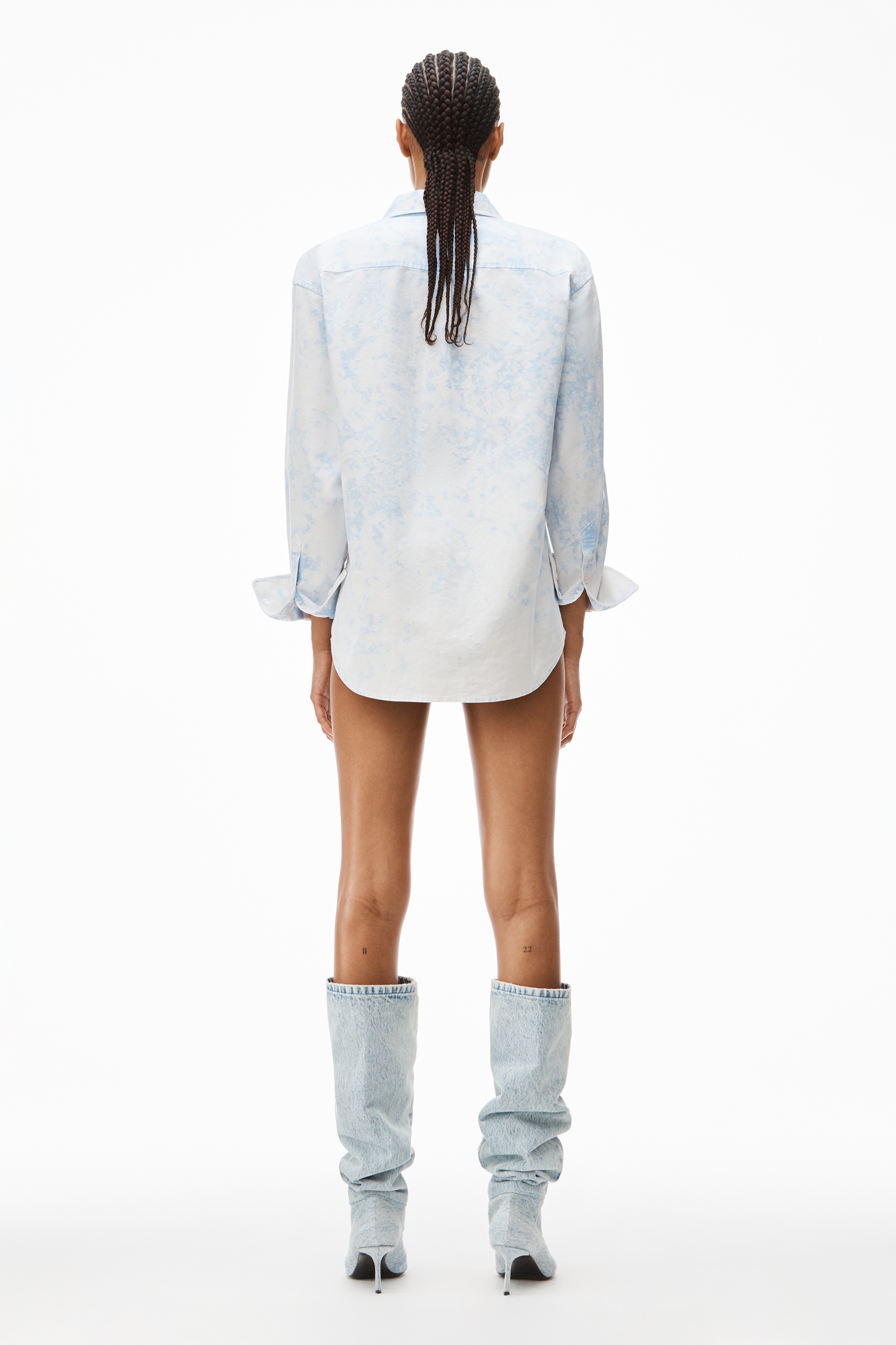 BOYFRIEND SHIRT IN ACID WASHED COTTON - 4