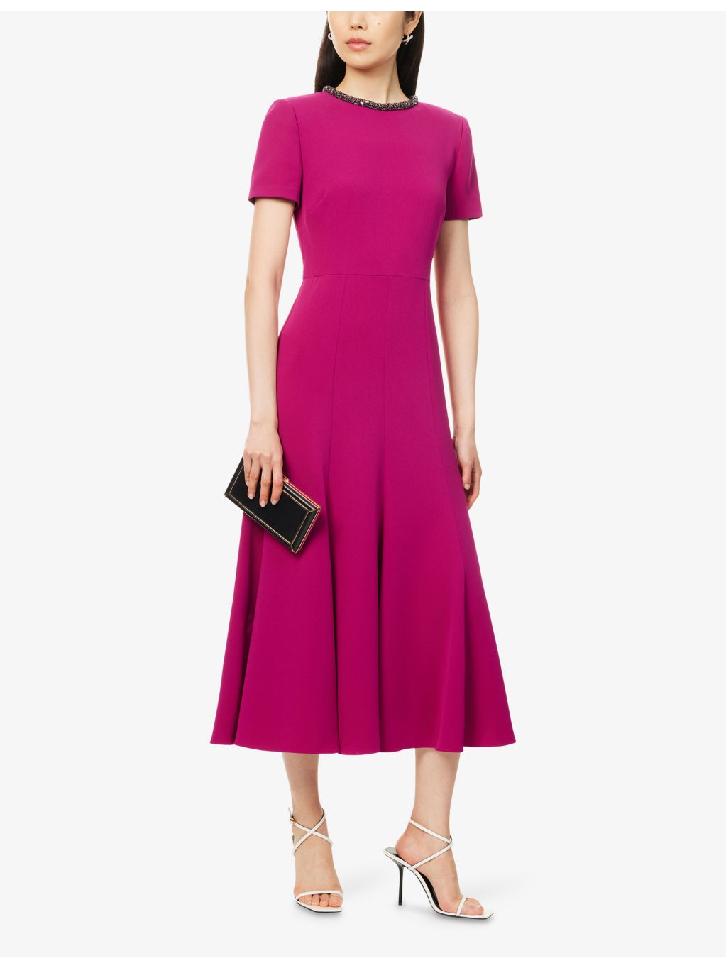 Cady Rhinestone-Embellished Woven Midi Dress - 2