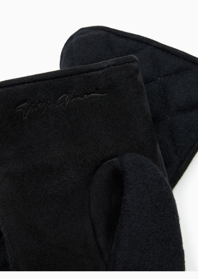 GIORGIO ARMANI Suede and wool gloves outlook