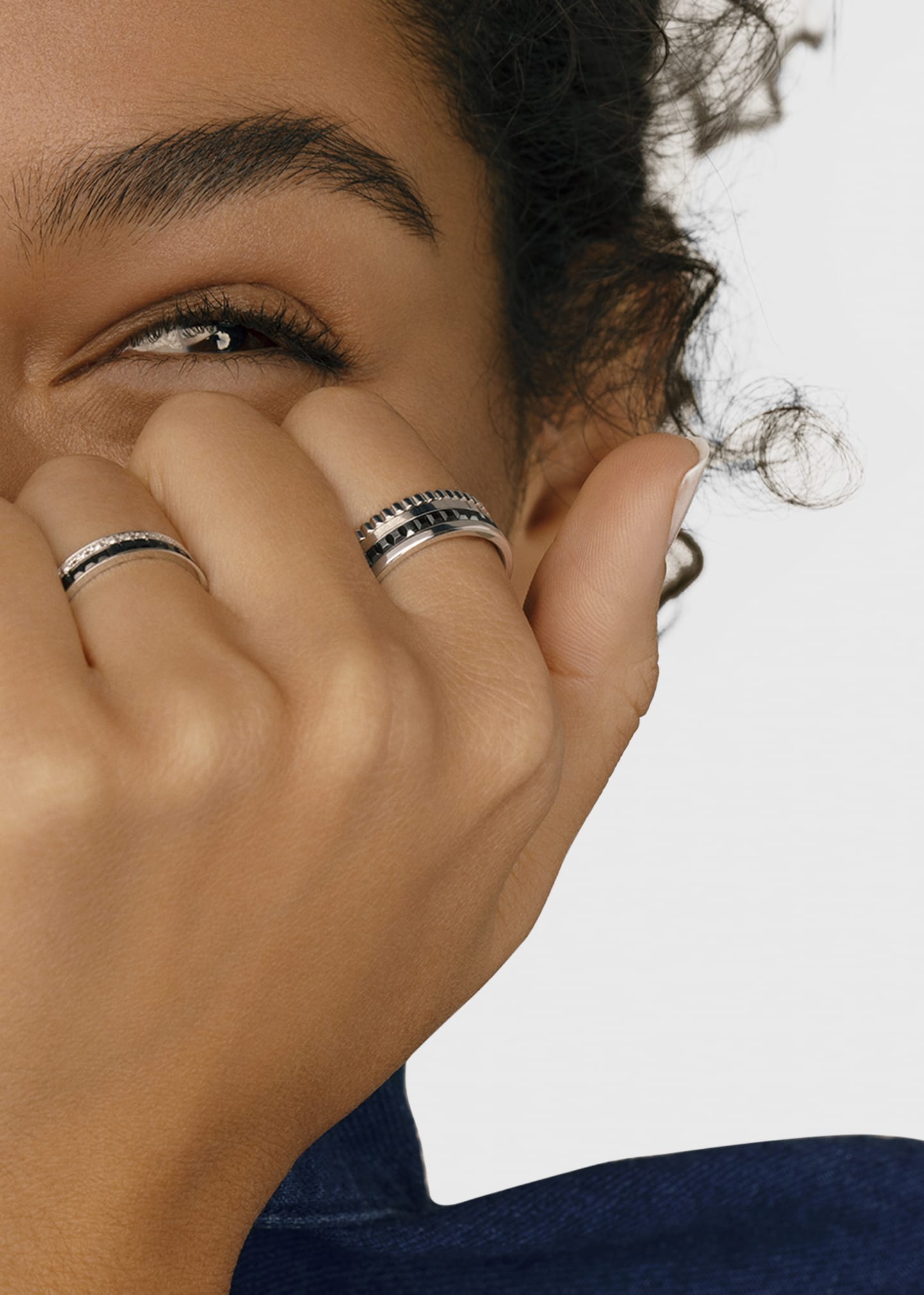 Quatre Ring in White Gold with Black PVD - 2