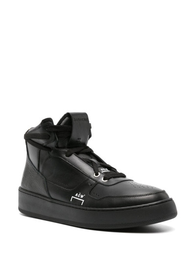 A-COLD-WALL* logo-print leather high-top sneakers outlook
