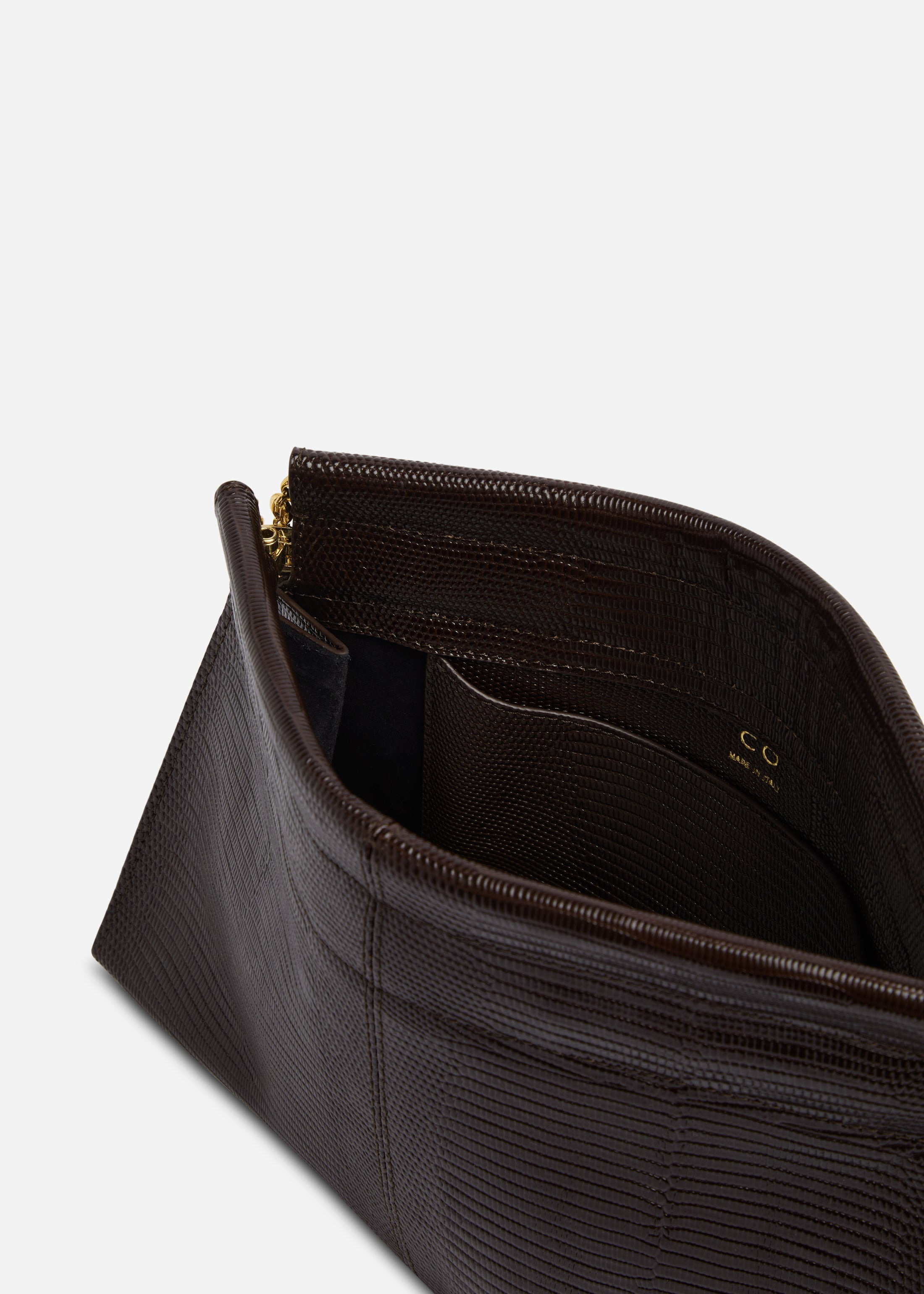 Small Leather Clutch with Chain - 4