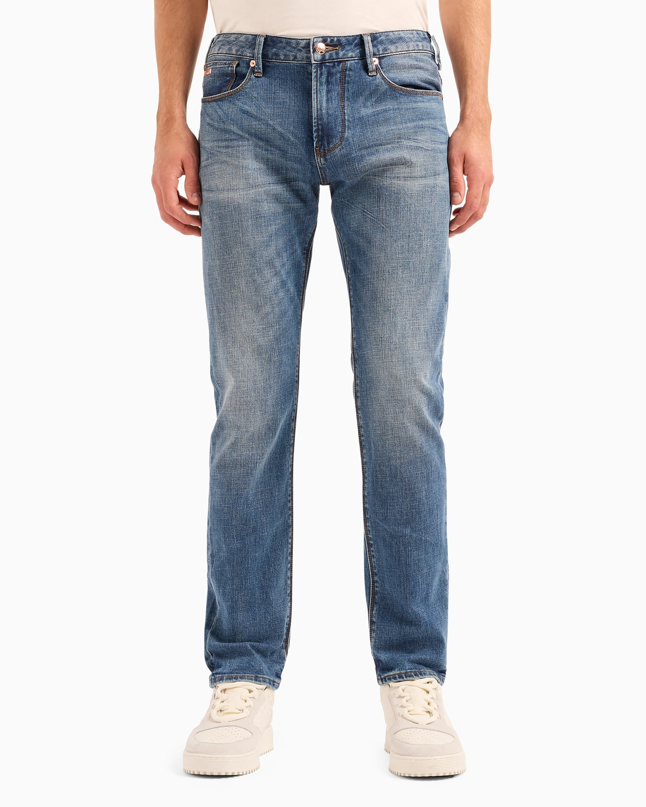 J06 slim-fit, bleached-effect comfort-denim jeans - 2
