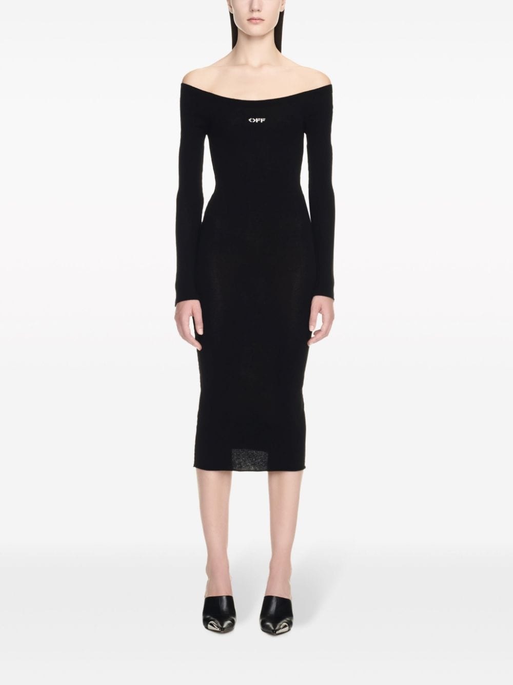 Off Stamp off-shoulder dress - 2