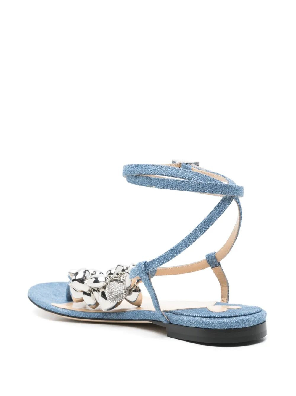 Mach & Mach Women Puffy Heart Denim Thong Sandals 5Mm - 2