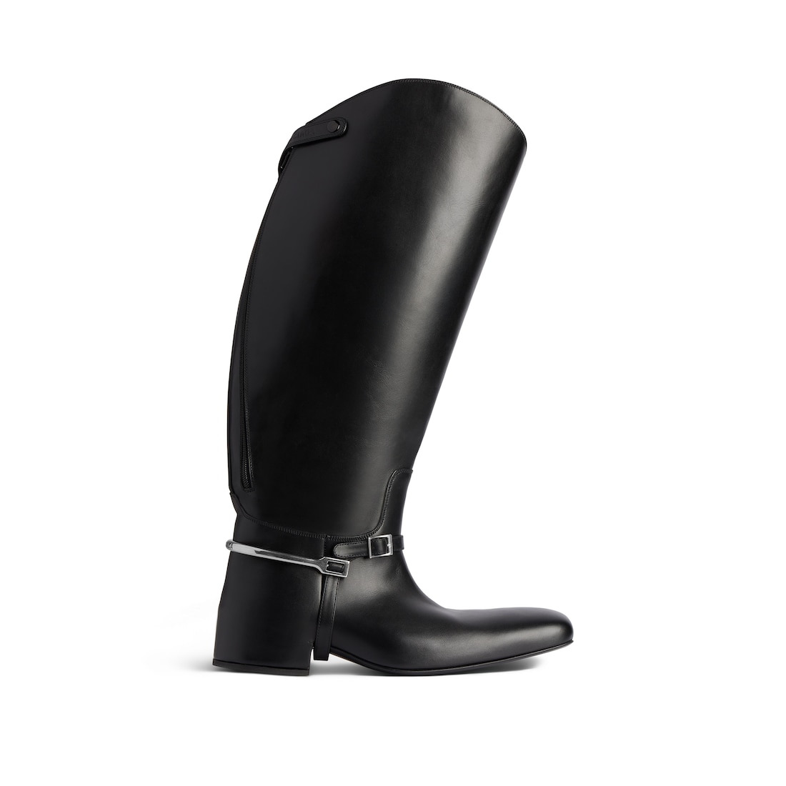 Men's Excavator Riding Boot in Black/silver - 1