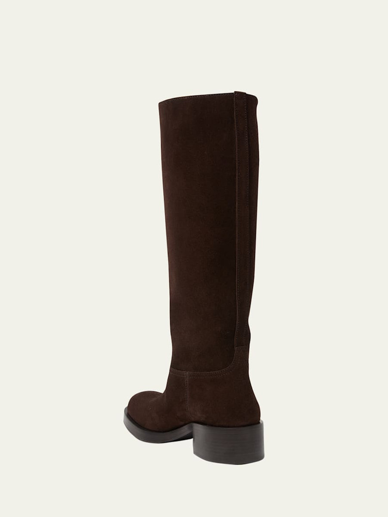 Prada Suede Knee-High Boots outlook