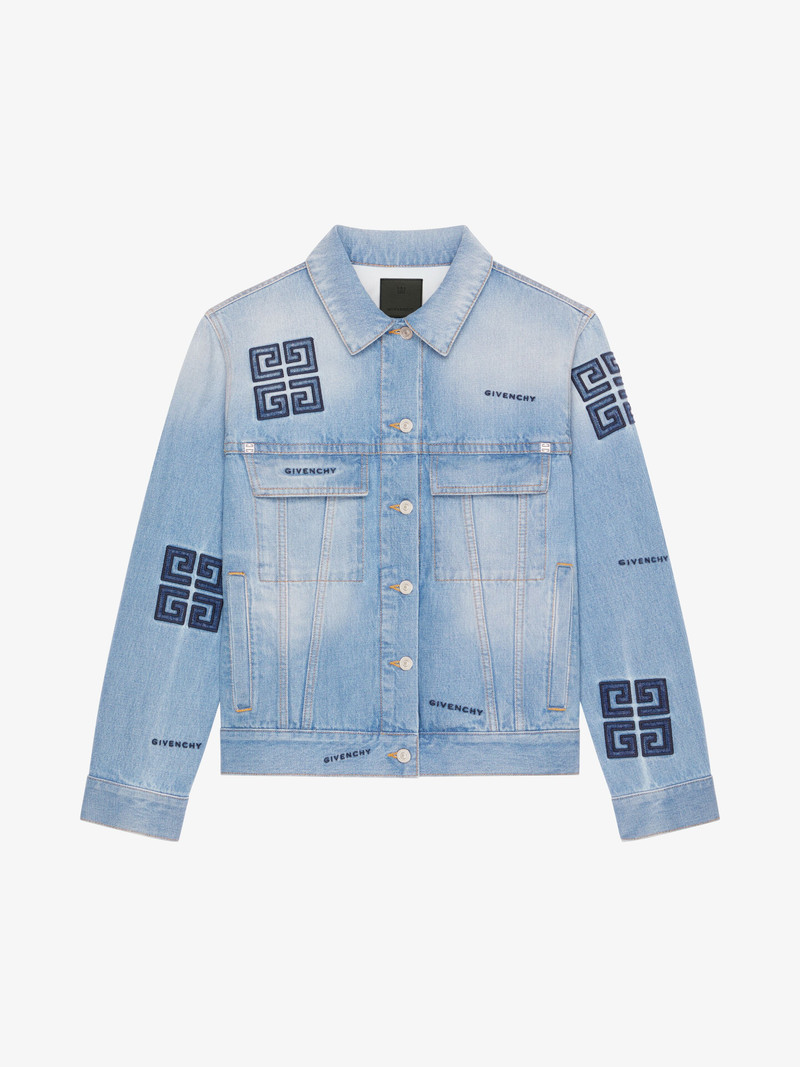 OVERSIZED JACKET IN 4G EMBROIDERED DENIM 1