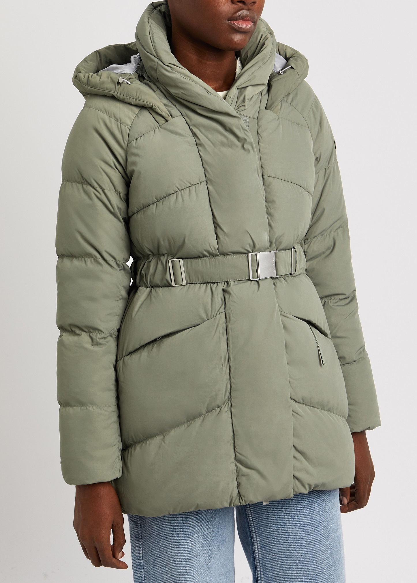 Marlow belted quilted shell coat - 2