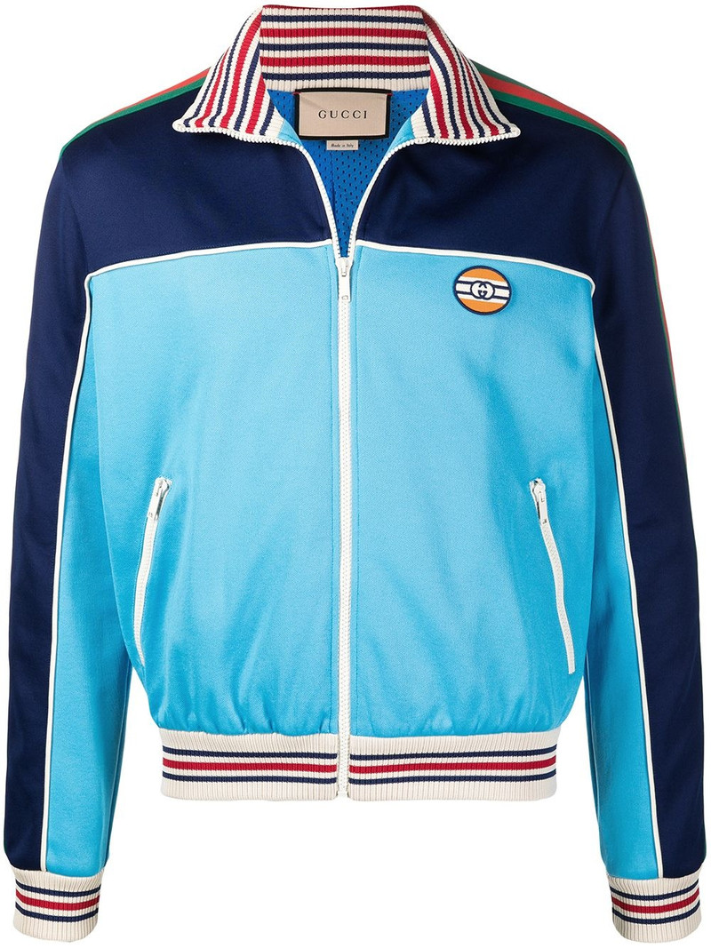 Interlocking G colour-block jacket - 1