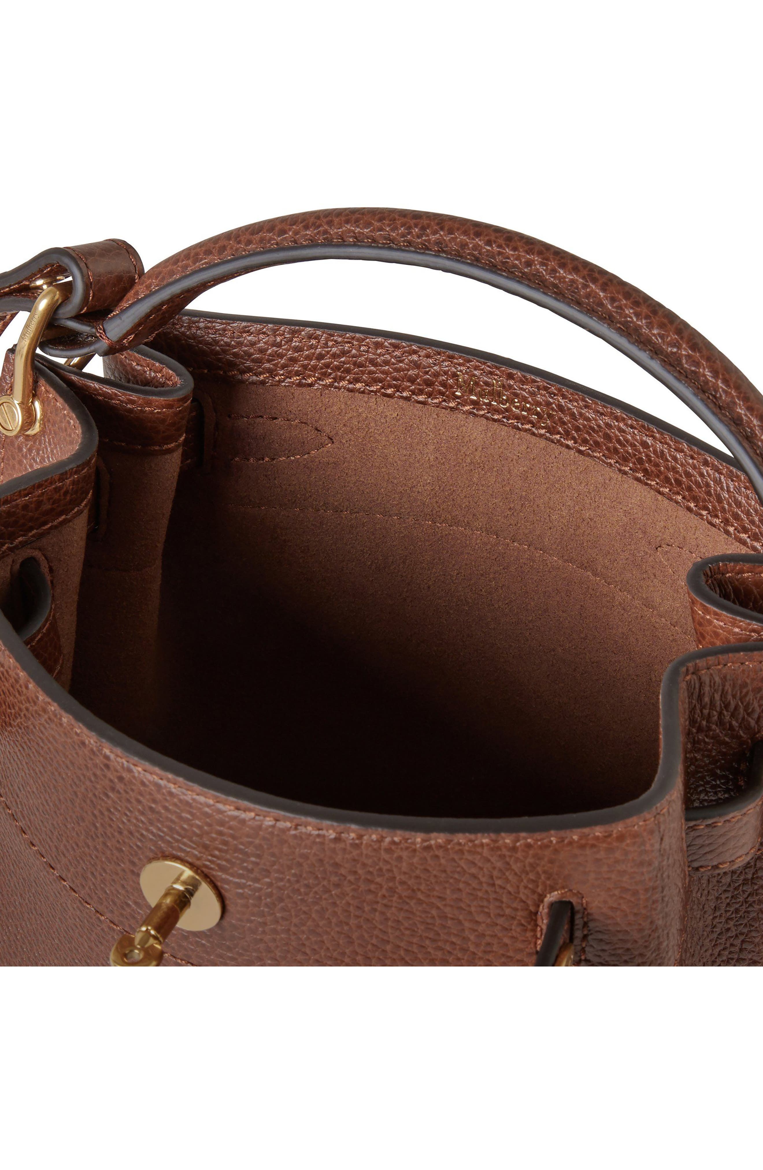 Mulberry Mini Islington Leather Bucket Bag in Oak at Nordstrom - 4