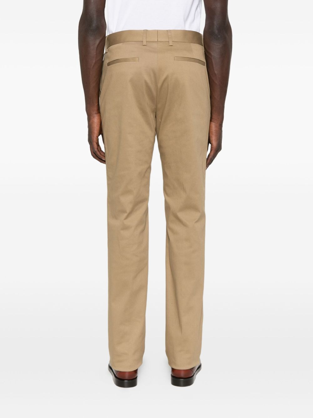 raw-edge cotton trousers - 4