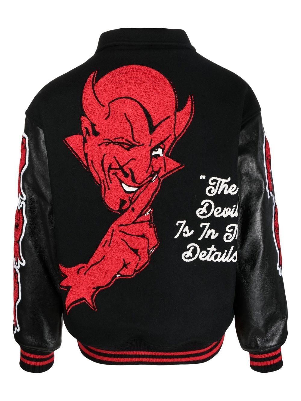slogan print varsity jacket - 2