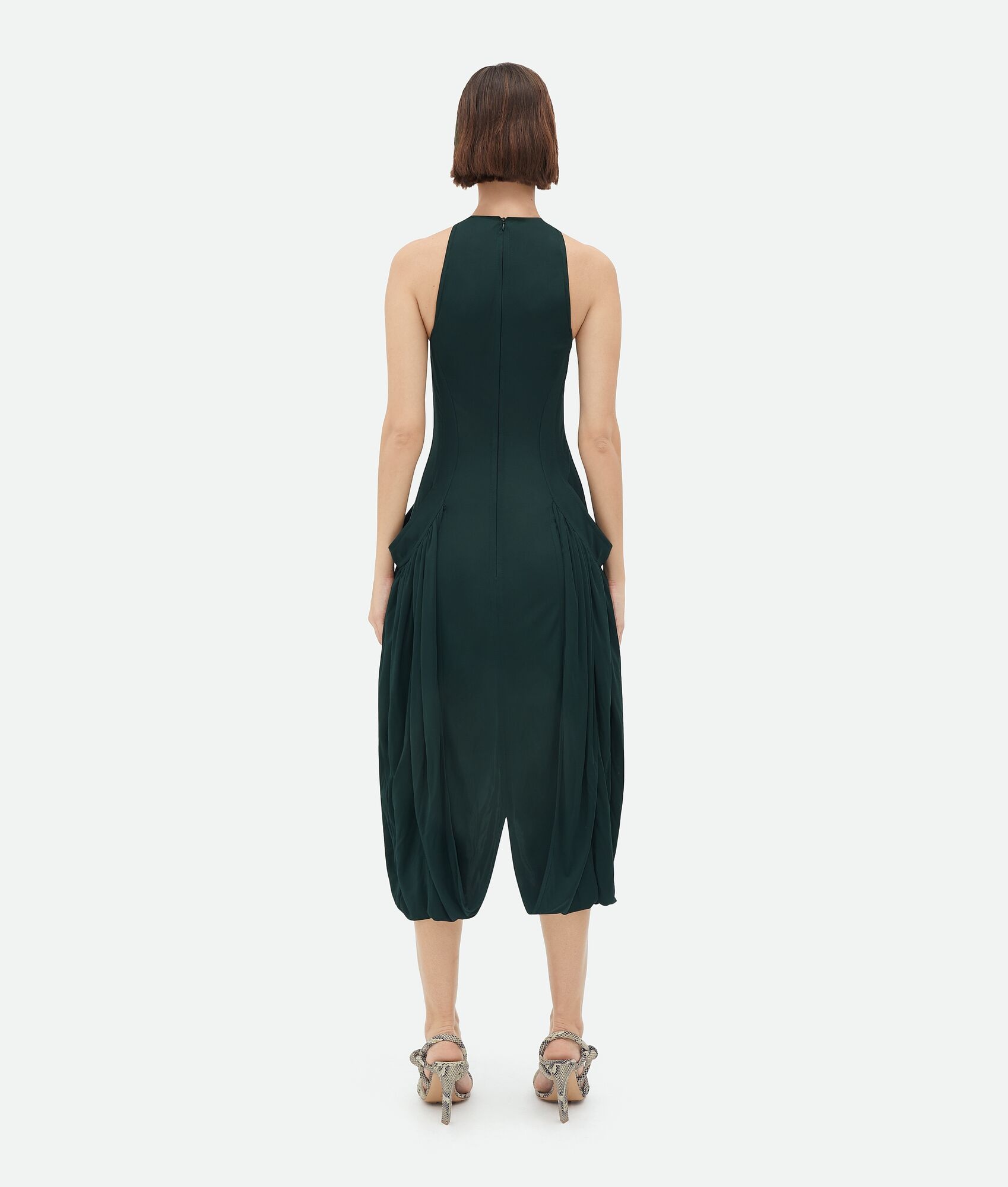 Light Viscose Asymmetric Midi Dress - 3