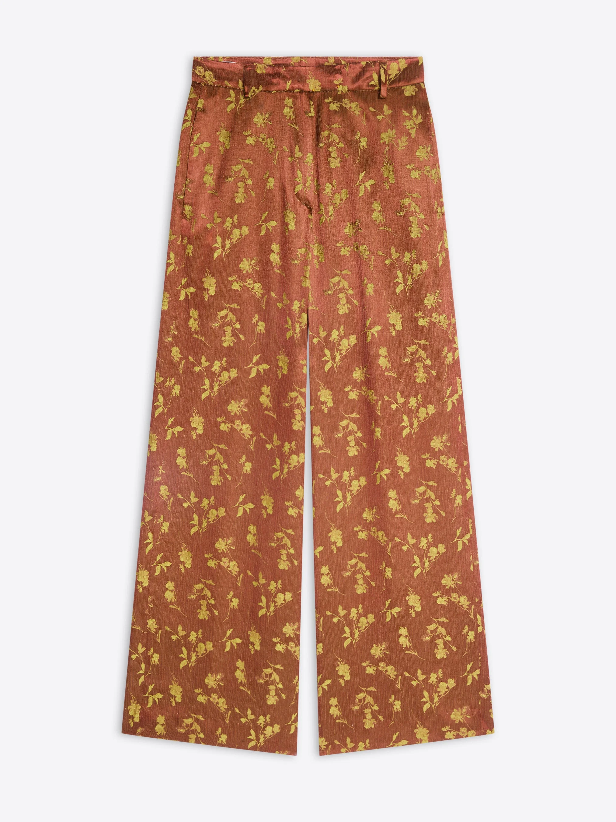 WIDE LEG JACQUARD PANTS - 1