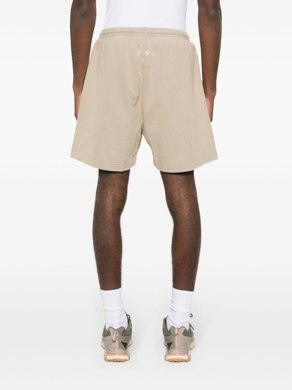 logo-patch jersey shorts - 4