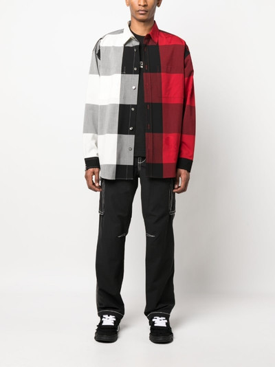 MASTERMIND WORLD check-print cotton shirt outlook