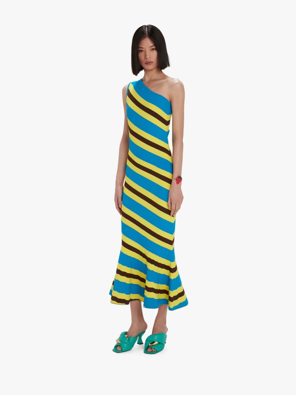 ONE SHOULDER MIDI DRESS - 3