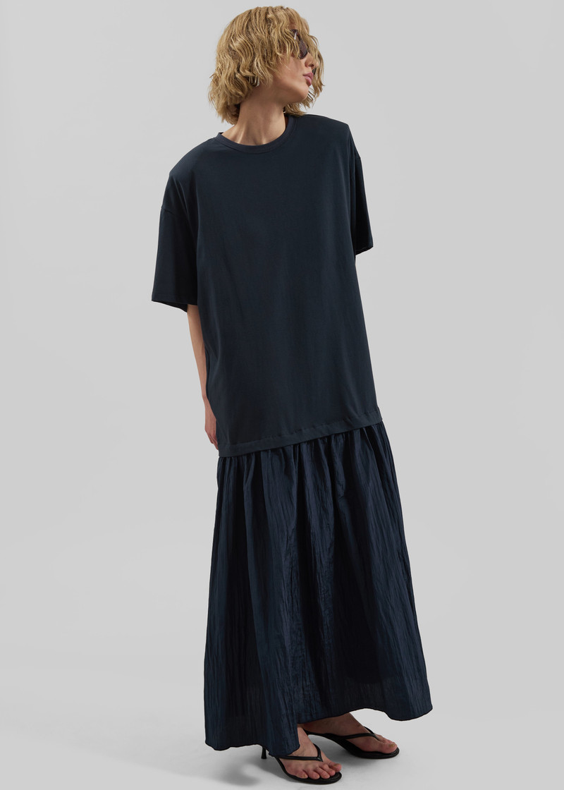 Endell Drop-Waist T-Shirt Dress - Navy 2